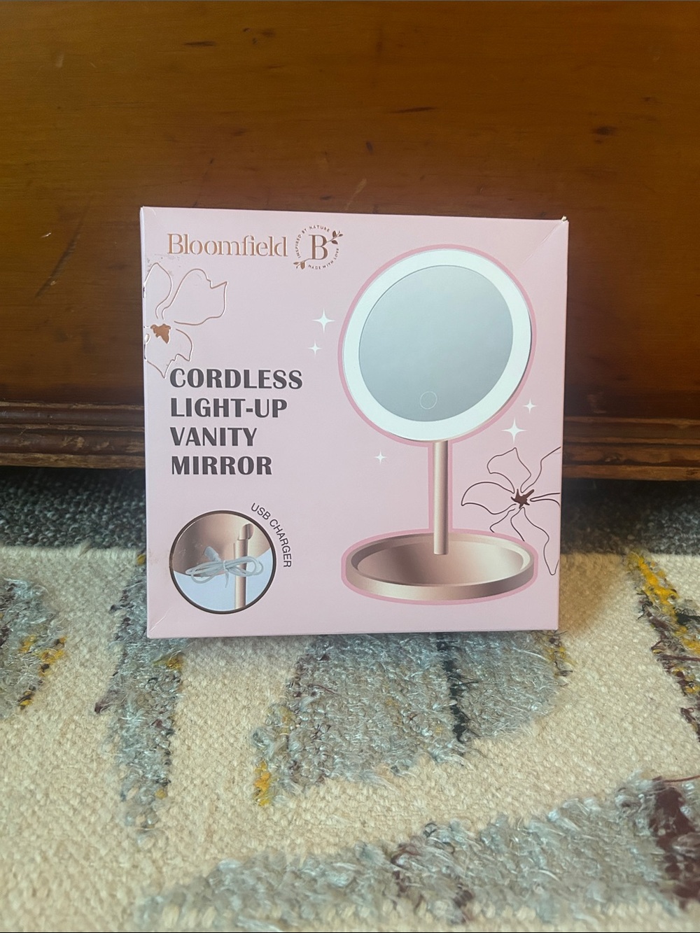 Bloomfield Cordless Light-Up Vanity Mirror - Pink